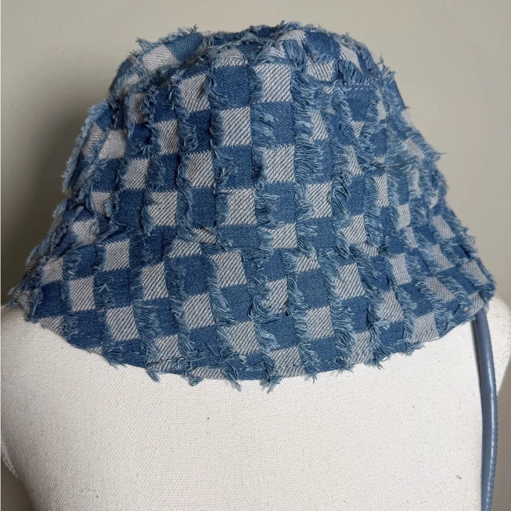 Y2K Accessories Bundle - Blue Denim Patchwork Mini Handbag & Bucket Hat - Picture 4 of 10